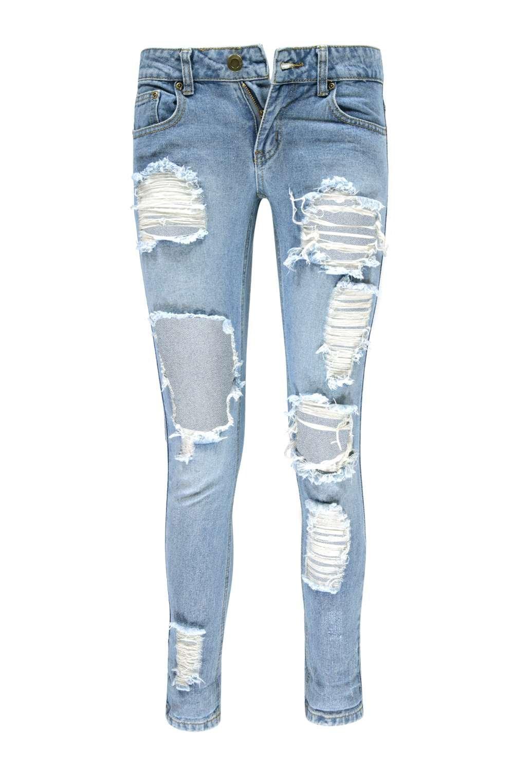 tall ripped boyfriend jeans boohoo